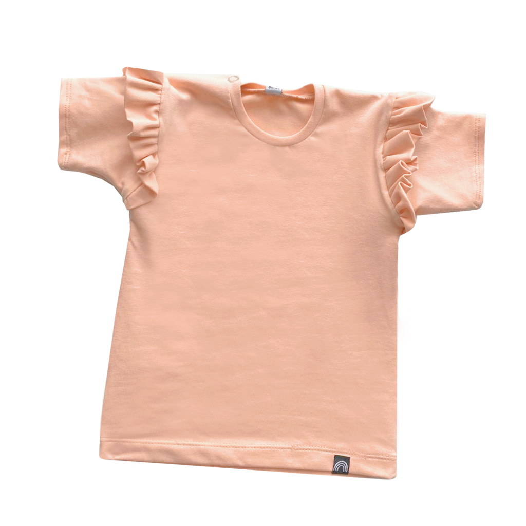 Artefact Fysica kennis Ruffle shirt baby zalm - Little & Loved | Hippe babykleding