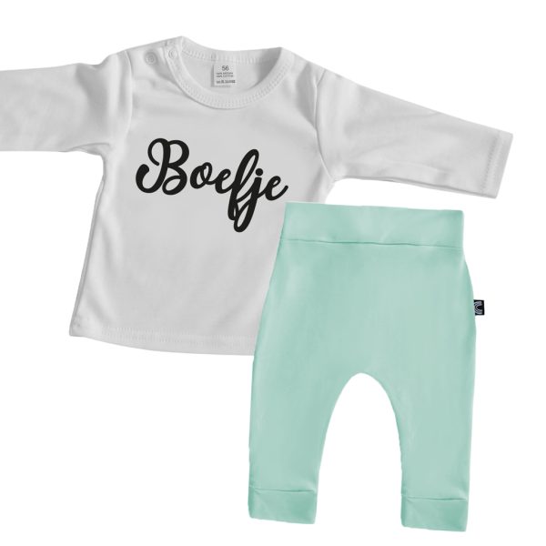 baby outfit boefje mintgroen